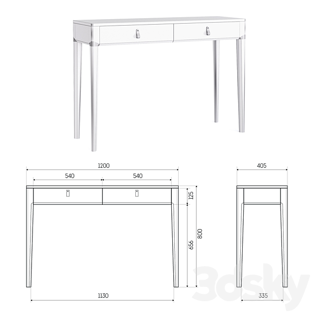 Console table from CASE THE IDEA 3DS Max Model - thumbnail 3