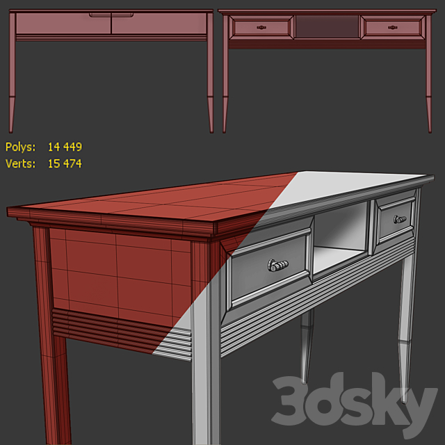 Console Taylor. Dexter. Console table by Metner 3DSMax File - thumbnail 4