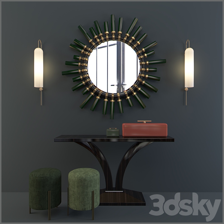 Console with mirror 3DS Max - thumbnail 1