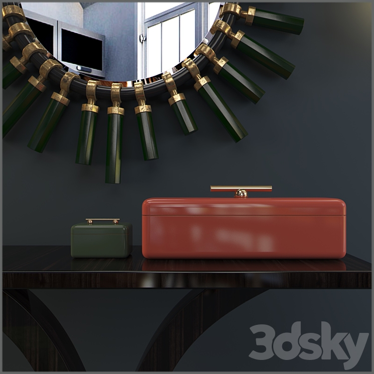 Console with mirror 3DS Max - thumbnail 2