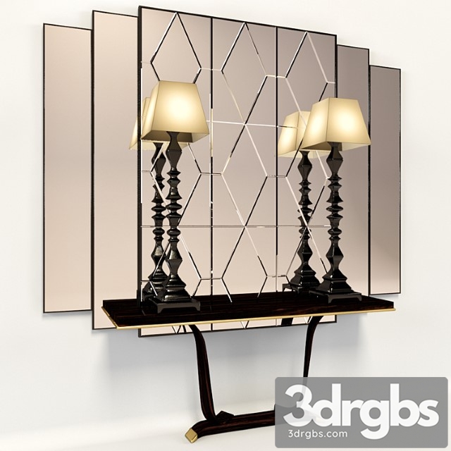 Console With Mirror And Lamps Transition By Tsasaly 3dsmax Download - thumbnail 1