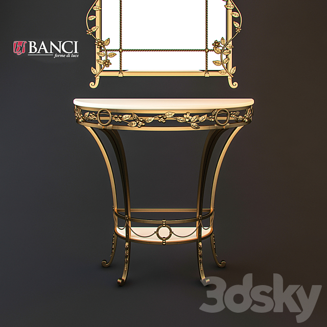 Console with mirror Banci art. 88.1085 _ 90.1285 3ds Max - thumbnail 2