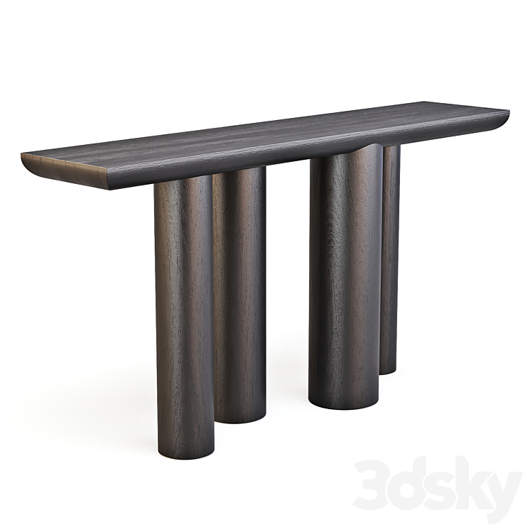 Crate and Barrel: Bomen Black – Console Table 3DS Max Model - thumbnail 1