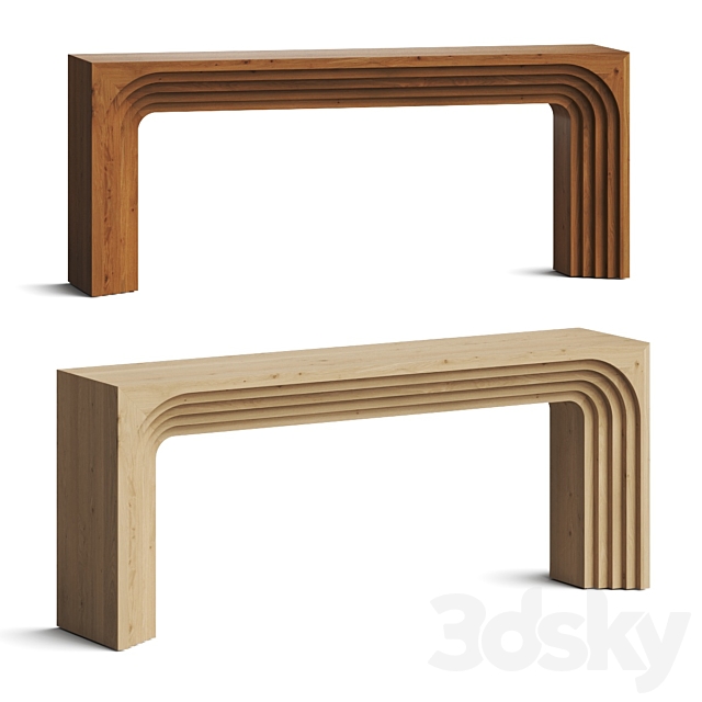 Crate and Barrel Valo Wood Console Table 3DSMax File - thumbnail 1