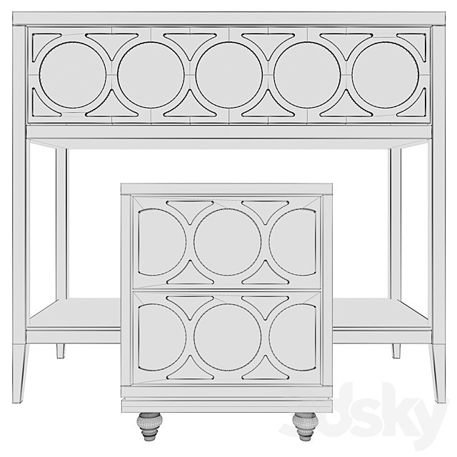 Dantone Home Console _ Nightstand Austin 3ds Max - thumbnail 3