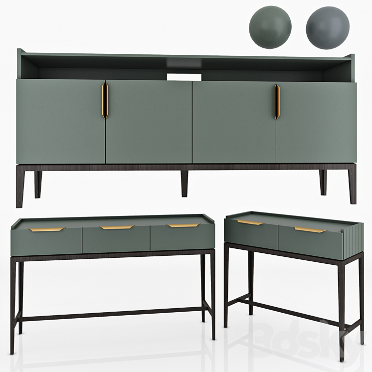 Dantone Home Metropolitan console set 3DS Max - thumbnail 1