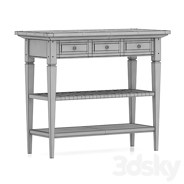 Dantone Home Oxford narrow console 3DS Max Model - thumbnail 3