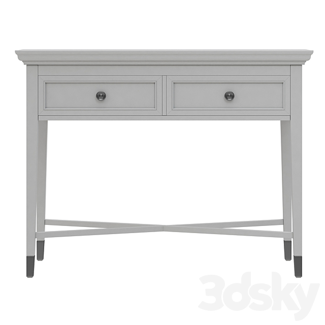 Dantone Home Stafford console with two drawers 3DS Max Model - thumbnail 2