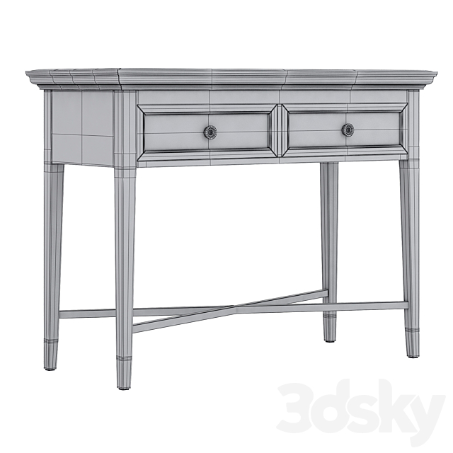 Dantone Home Stafford console with two drawers 3DS Max Model - thumbnail 3