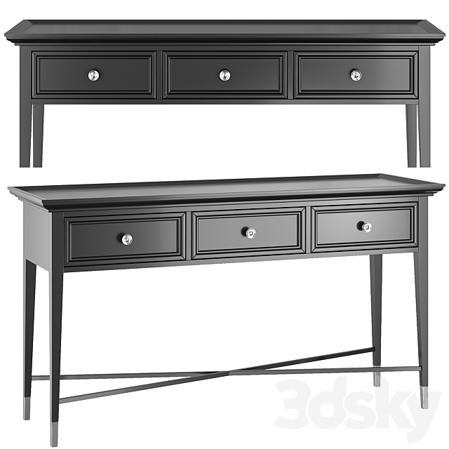 dantonehome Stafford console with 3 drawers 3ds Max - thumbnail 1