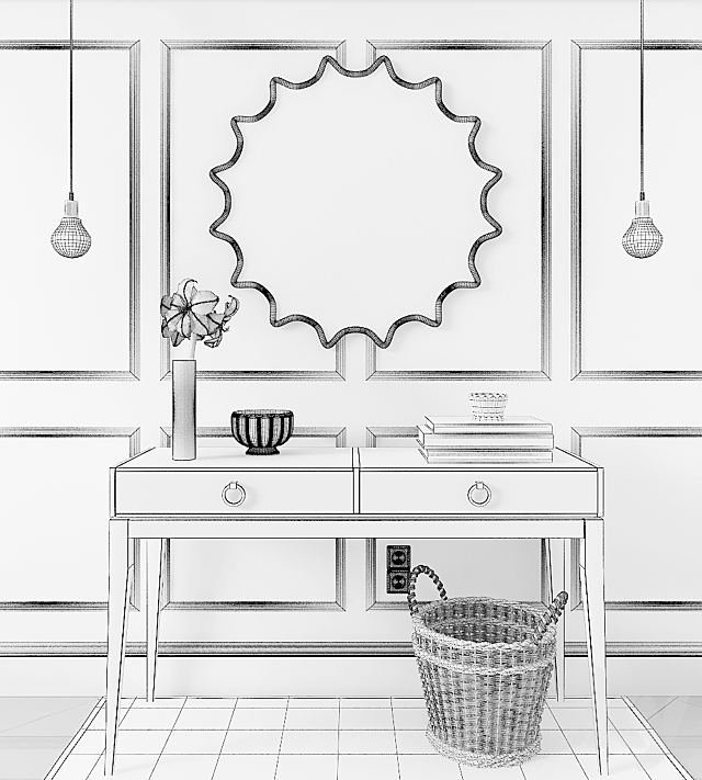 Decor set with basket 3DSMax File - thumbnail 3