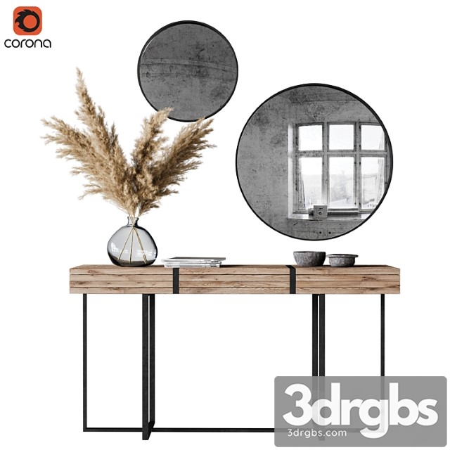 Decoration set 03 pampas & console 2 3dsmax Download - thumbnail 1