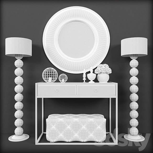 Decorative set 1 3DSMax File - thumbnail 2