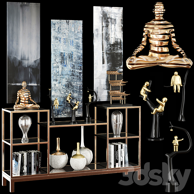 Decorative set 48 3DS Max Model - thumbnail 2