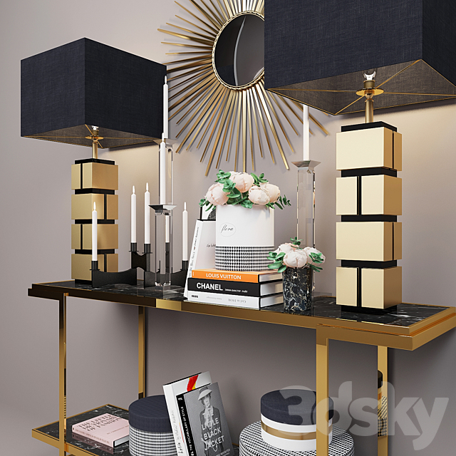 Decorative set with objects Eichholtz factory 3DSMax File - thumbnail 2