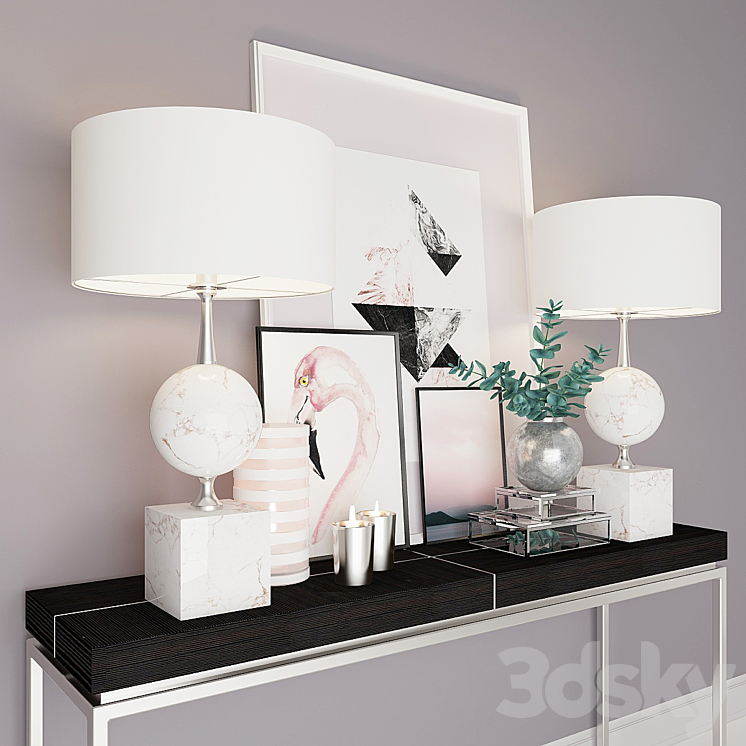 Decorative set with posters 3DS Max - thumbnail 2