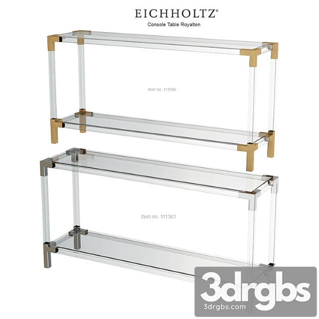 Eichholtz console table royalton 111986 111361 2 3dsmax Download - thumbnail 1