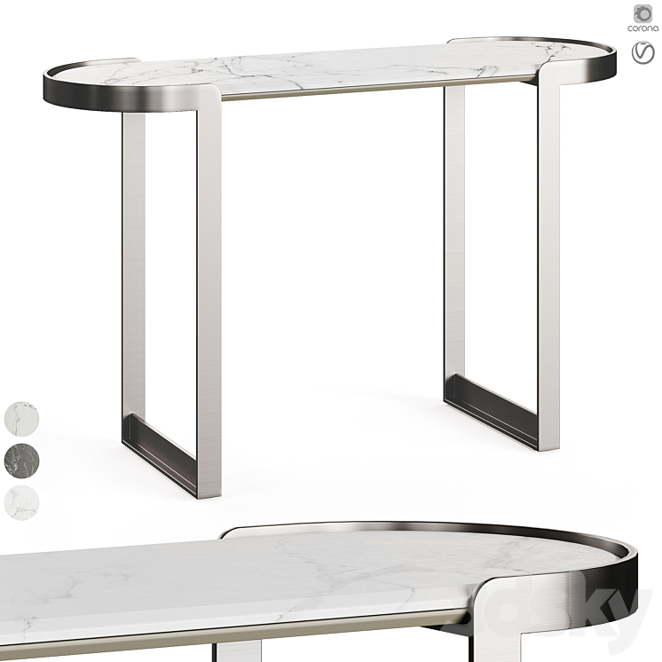 Eichholtz Fabio 120 Console Table 3DS Max - thumbnail 1