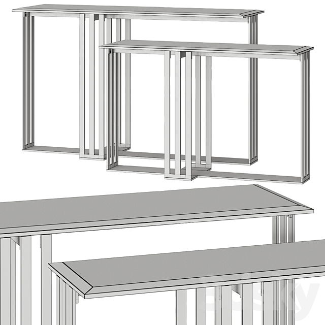 Etro Home Interiors Klee Console Tables 3DS Max Model - thumbnail 3