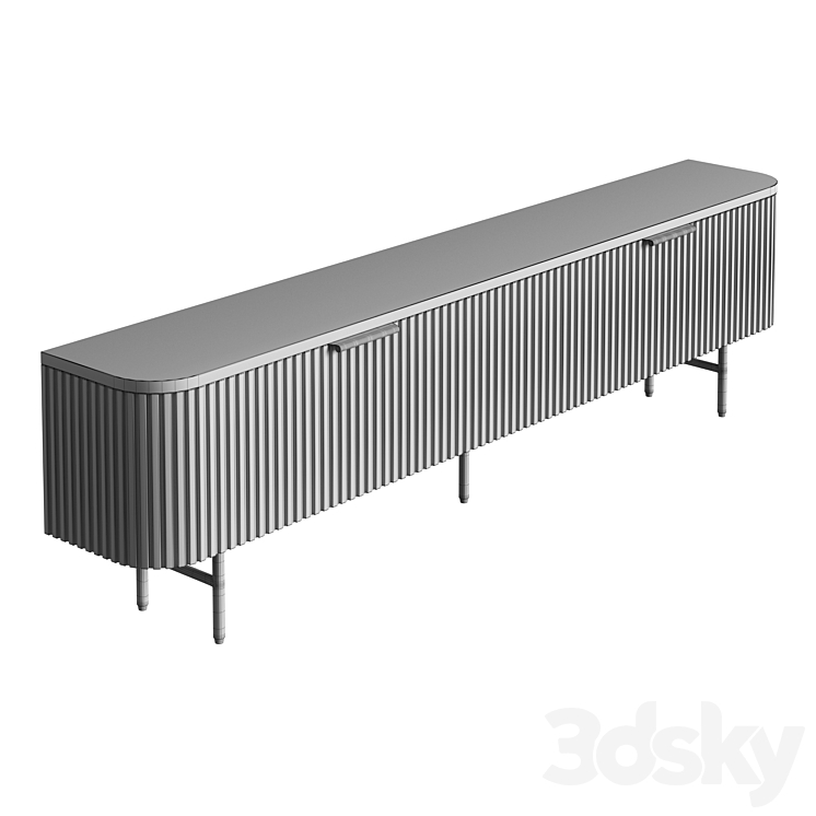 Finnley Low Media Console 3DS Max - thumbnail 2