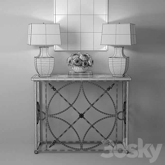 Forged iron console 3DSMax File - thumbnail 2