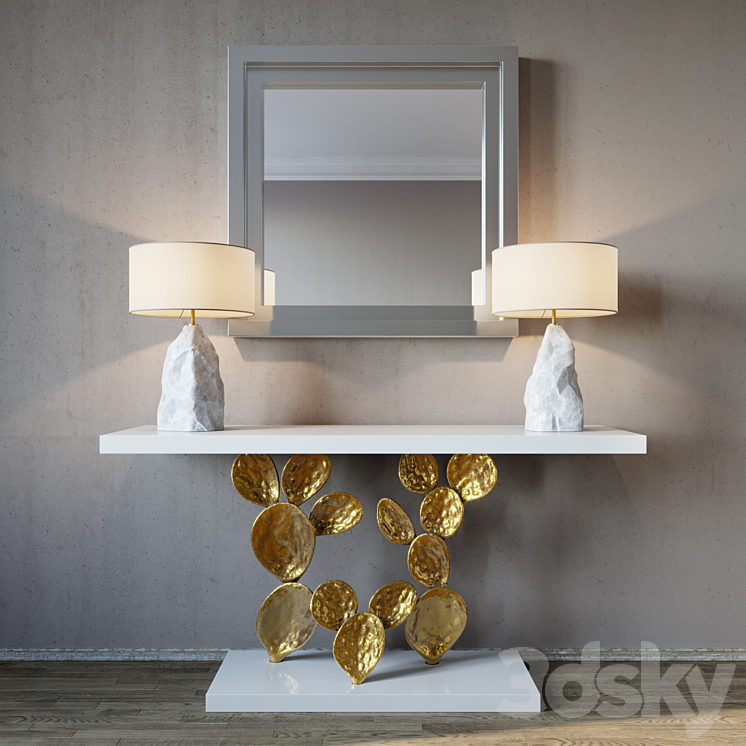 Ginger & Jagger Cactus console and Pico lamp 3DS Max - thumbnail 1