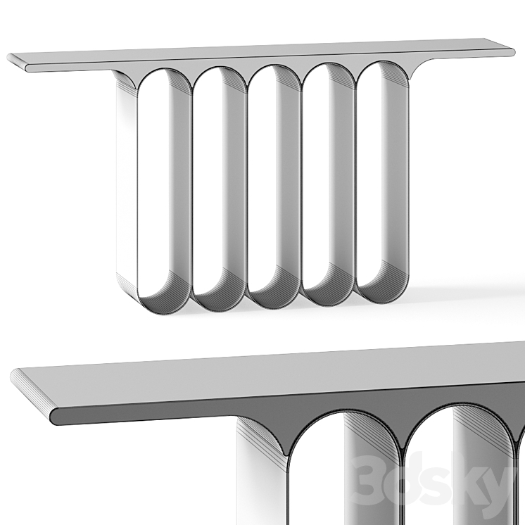 Herve Langlais Steel5 Console Table 3DS Max - thumbnail 2