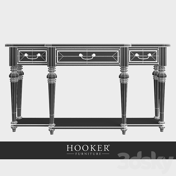 Hooker Furniture Living Room Tynecastle Console Table 3DS Max - thumbnail 2