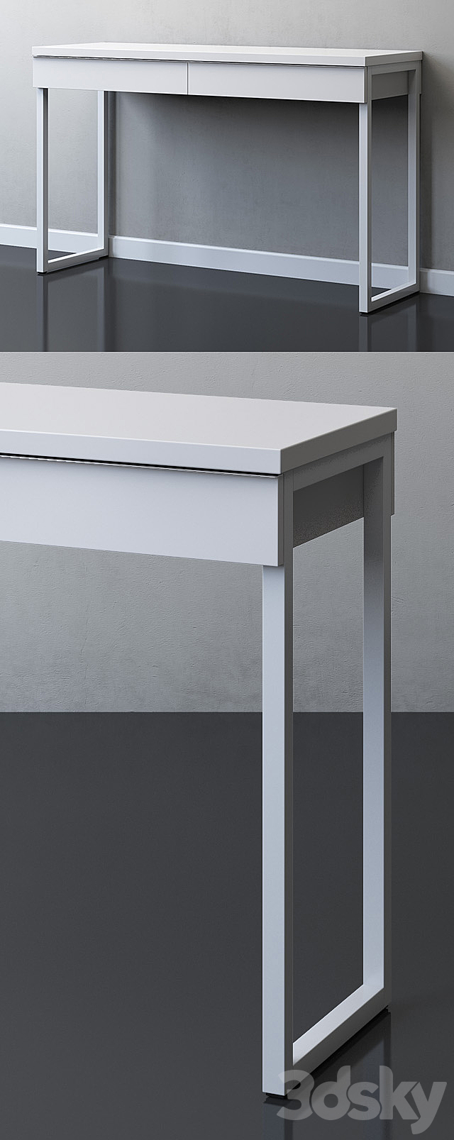 IKEA BESTA BURS Desk 3DS Max Model - thumbnail 2