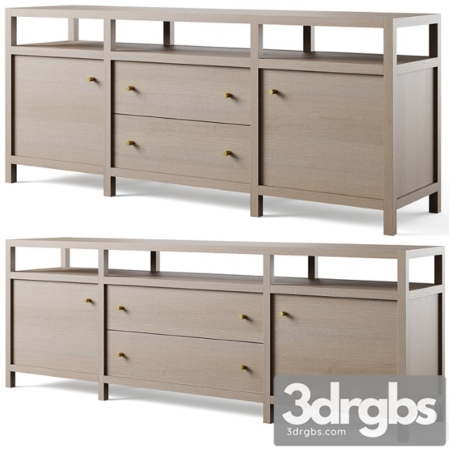 Keane natural media console by crate and barrel - thumbnail 1