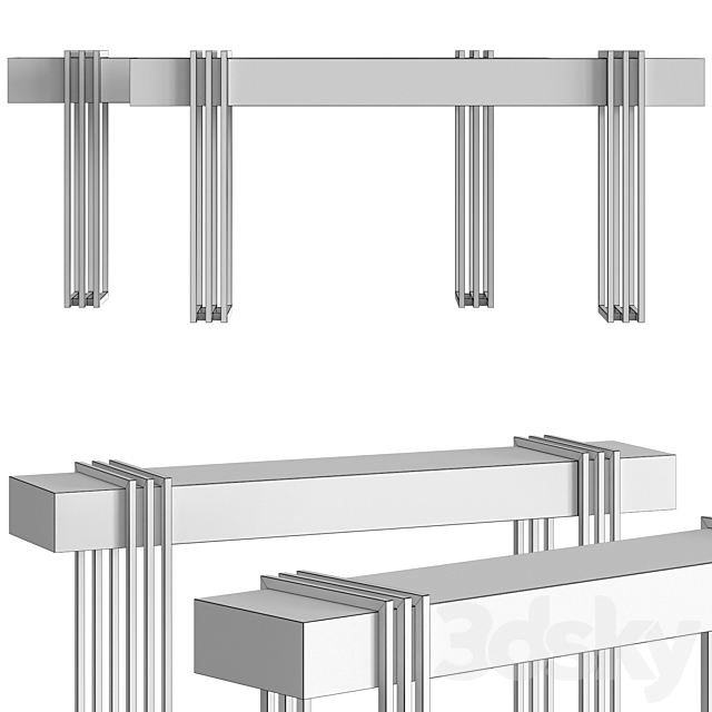 Laskasas Evelyn Console Table 3DSMax File - thumbnail 2