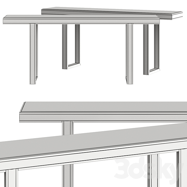 Laskasas Pearl Console Table 3DSMax File - thumbnail 2