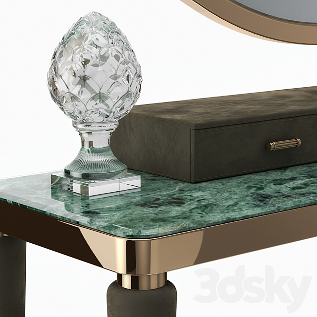 Longhi Odette Console with Graydon Mirror 3ds Max - thumbnail 2