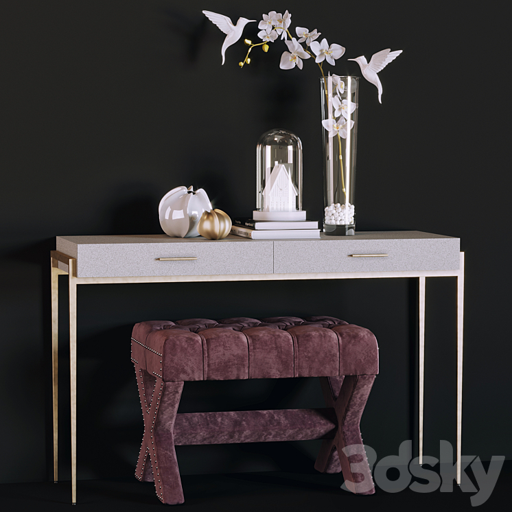 Louvrehome Montgomery Console BD-227400 3DS Max - thumbnail 1