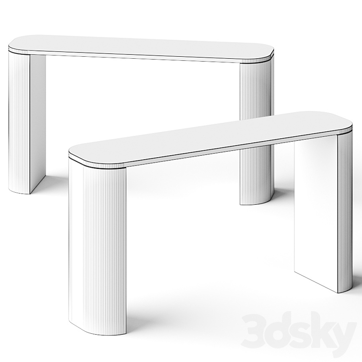 Lulu and Georgia Luna Console Table 3DS Max - thumbnail 2