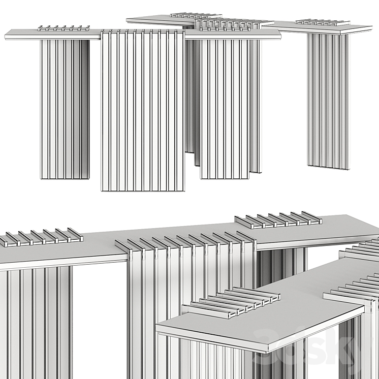 Luxxu Vertigo Console Table 3DS Max - thumbnail 2