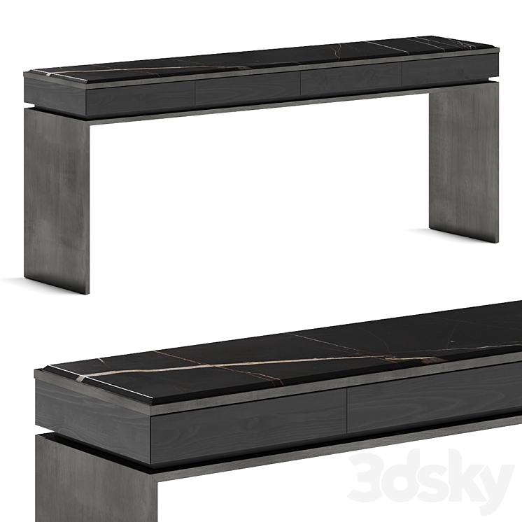 Malerba Black & More Console Table 3DS Max - thumbnail 1