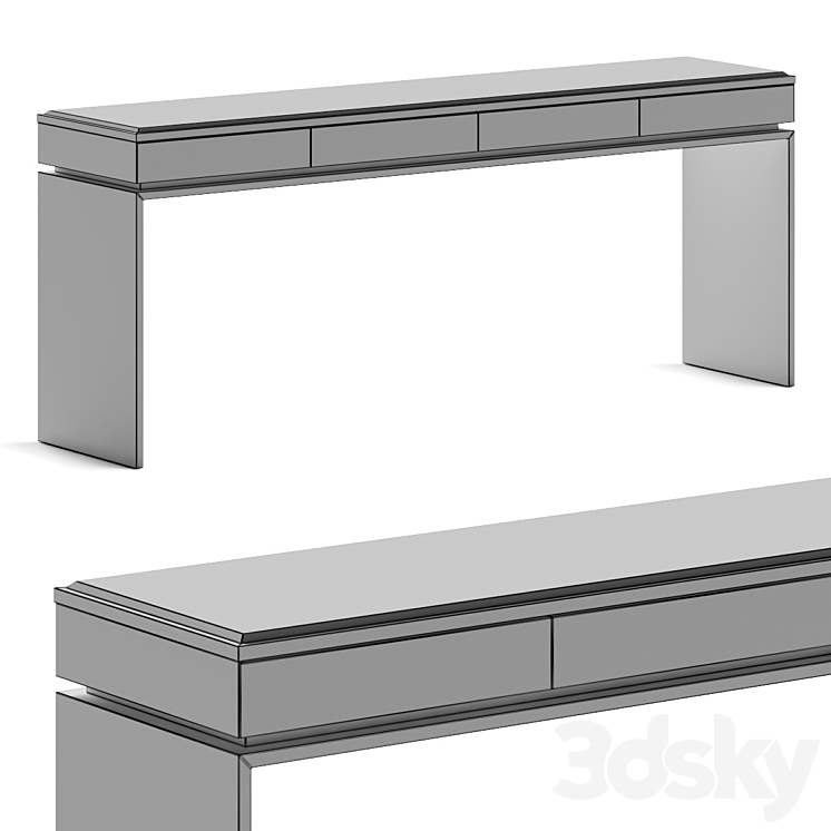 Malerba Black & More Console Table 3DS Max - thumbnail 2