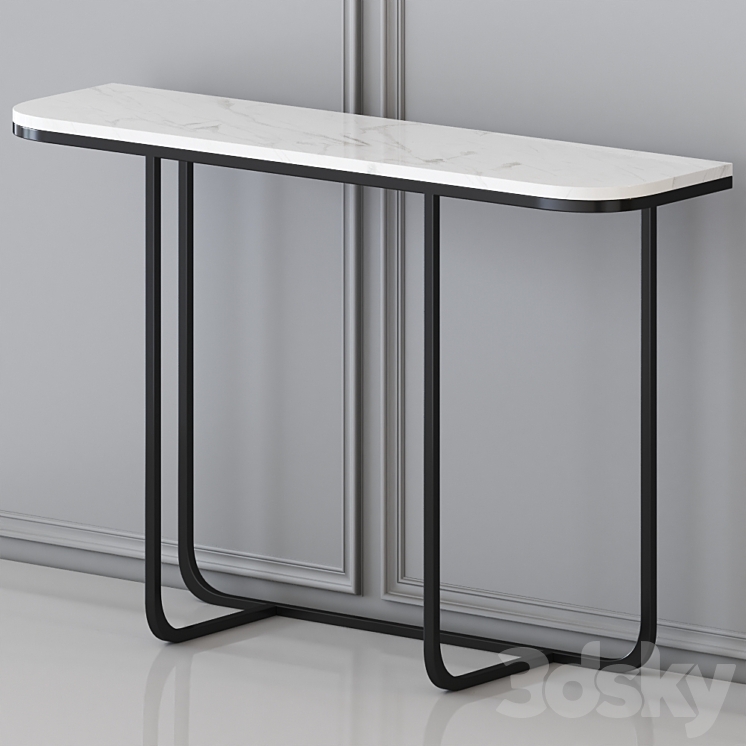 Manor Park black – console table 3DS Max - thumbnail 1