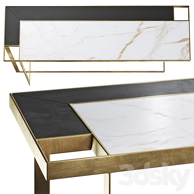 Marioni gary console table 3ds Max - thumbnail 2