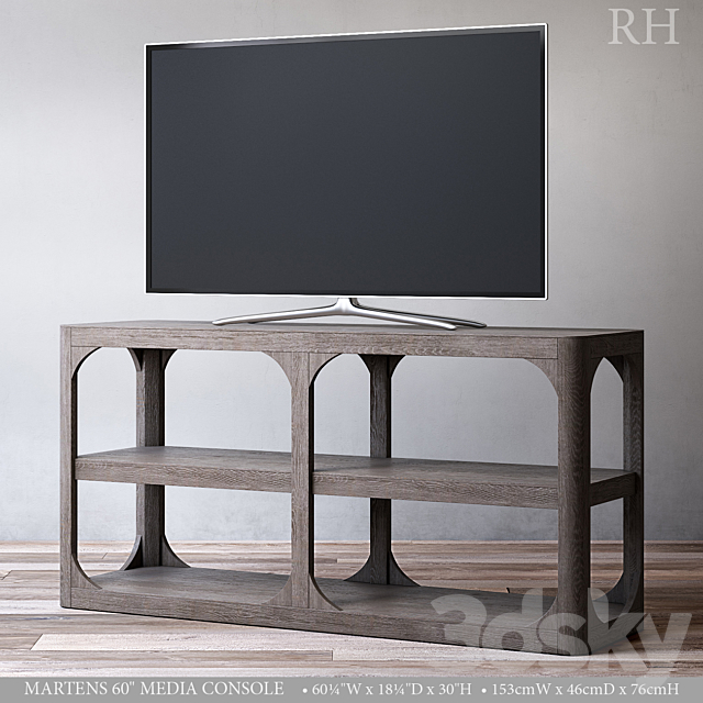 MARTENS 60in media console 3DSMax File - thumbnail 2