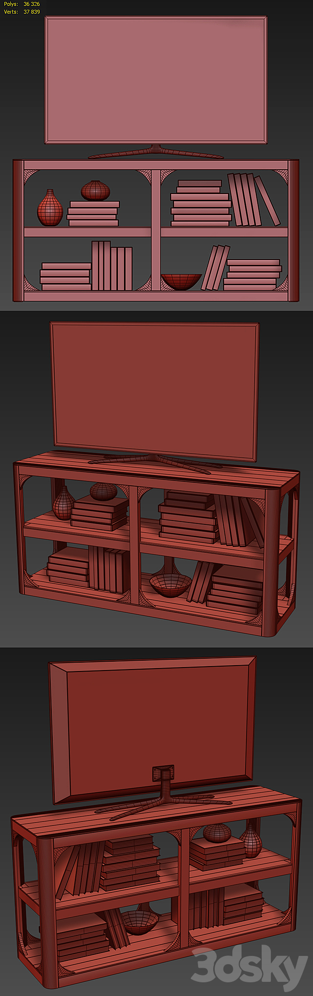 MARTENS 60in media console 3DSMax File - thumbnail 3