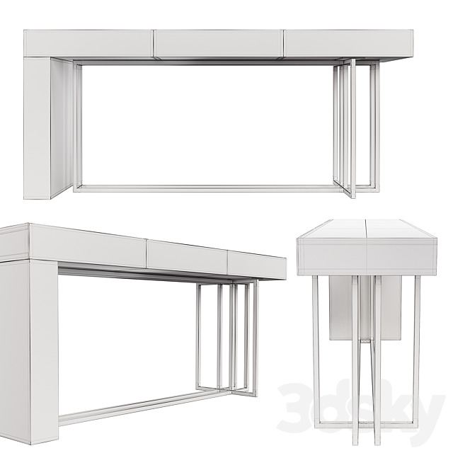 Meridiani Quincy Console table 3DSMax File - thumbnail 3