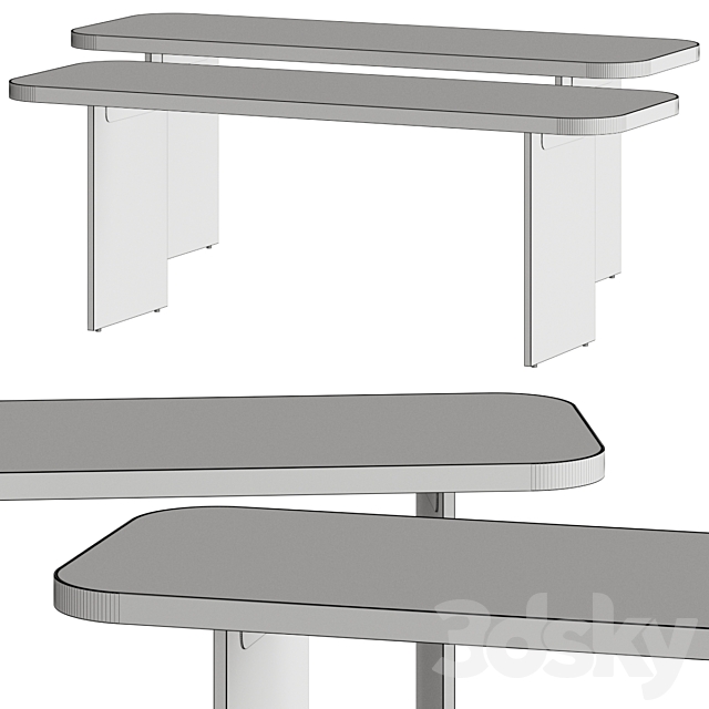 Minotti Clive Console Table 3ds Max - thumbnail 2