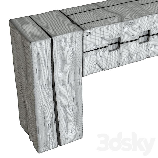 Old Beams Console 3DS Max Model - thumbnail 4