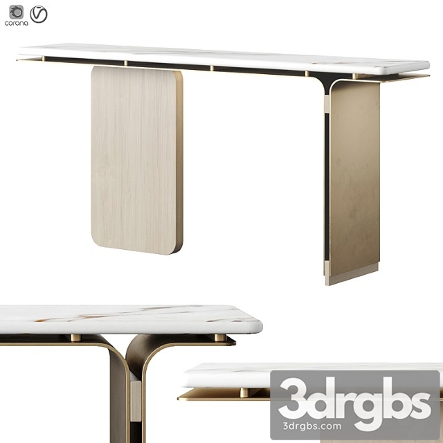 Olivya stone denos console table 2 3dsmax Download - thumbnail 1