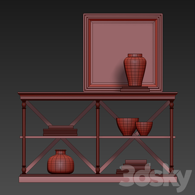 Parisian Cornice Console 3ds Max - thumbnail 2