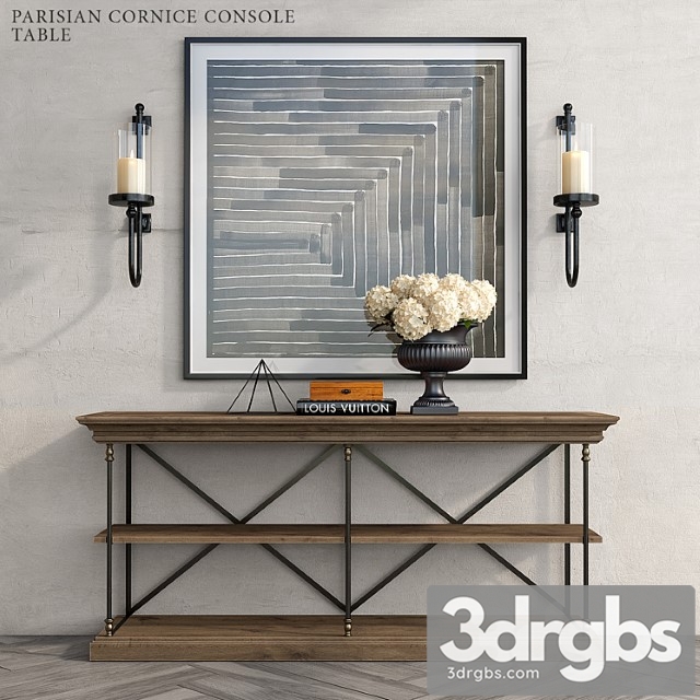 Parisian cornice console table 2 3dsmax Download - thumbnail 1