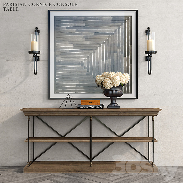 PARISIAN CORNICE CONSOLE TABLE 3ds Max - thumbnail 1