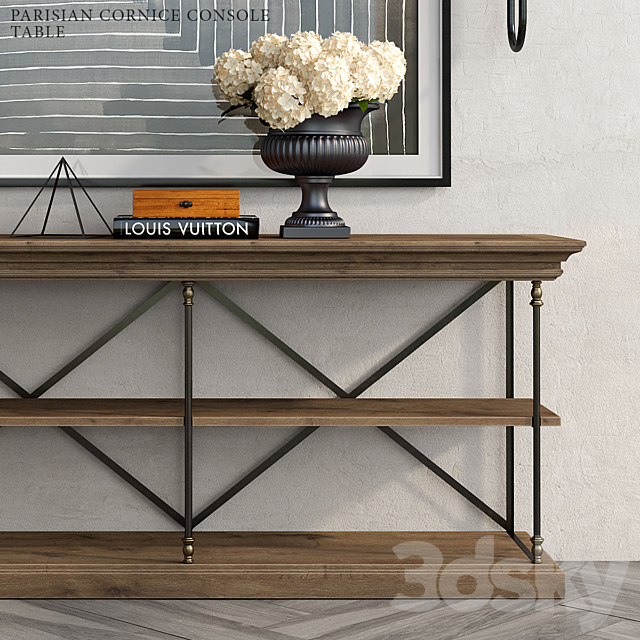 PARISIAN CORNICE CONSOLE TABLE 3ds Max - thumbnail 2